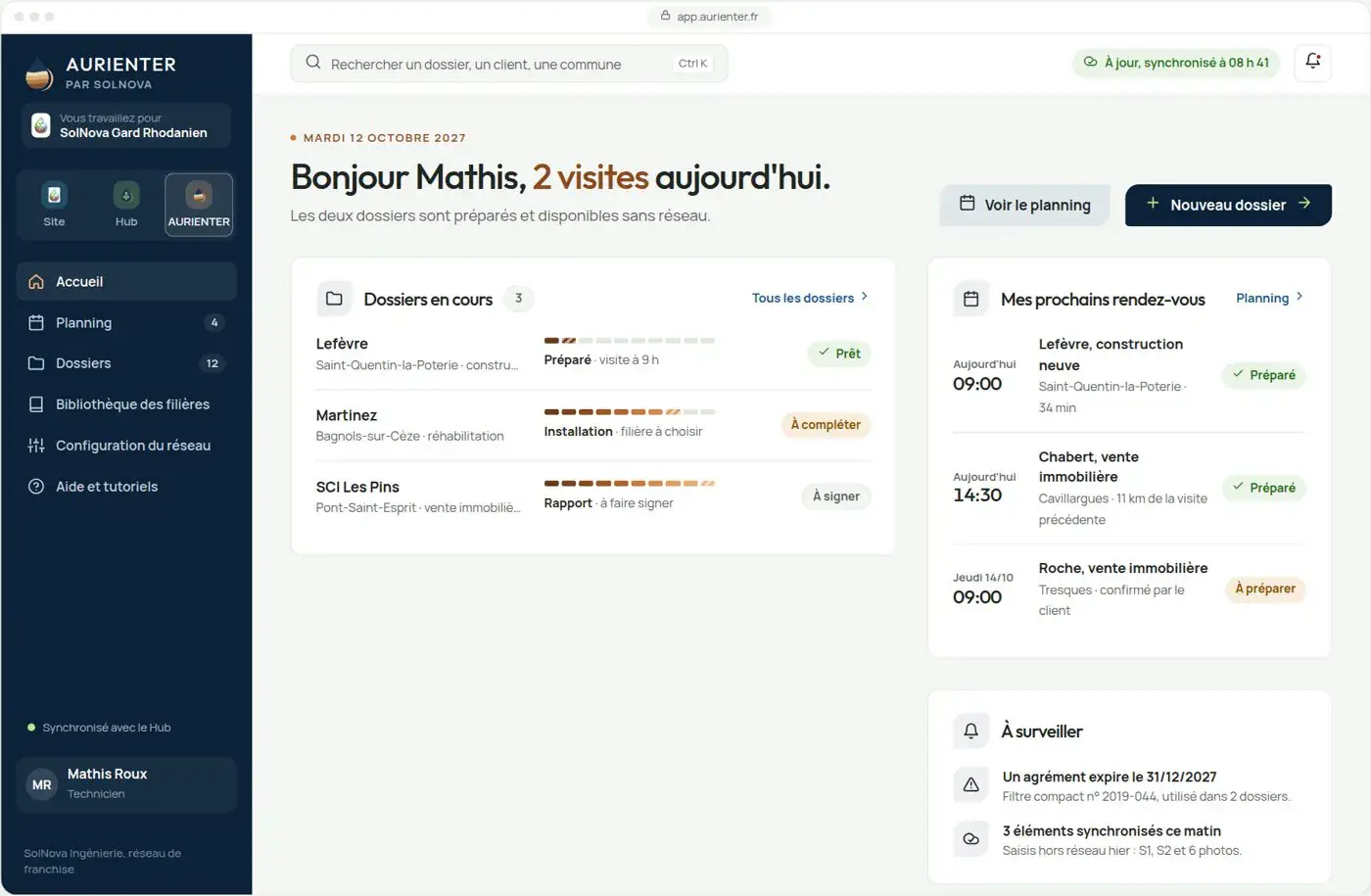 Page d'accueil de AURIENTER