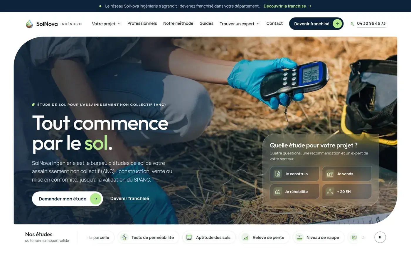 Page d'accueil de Le site
